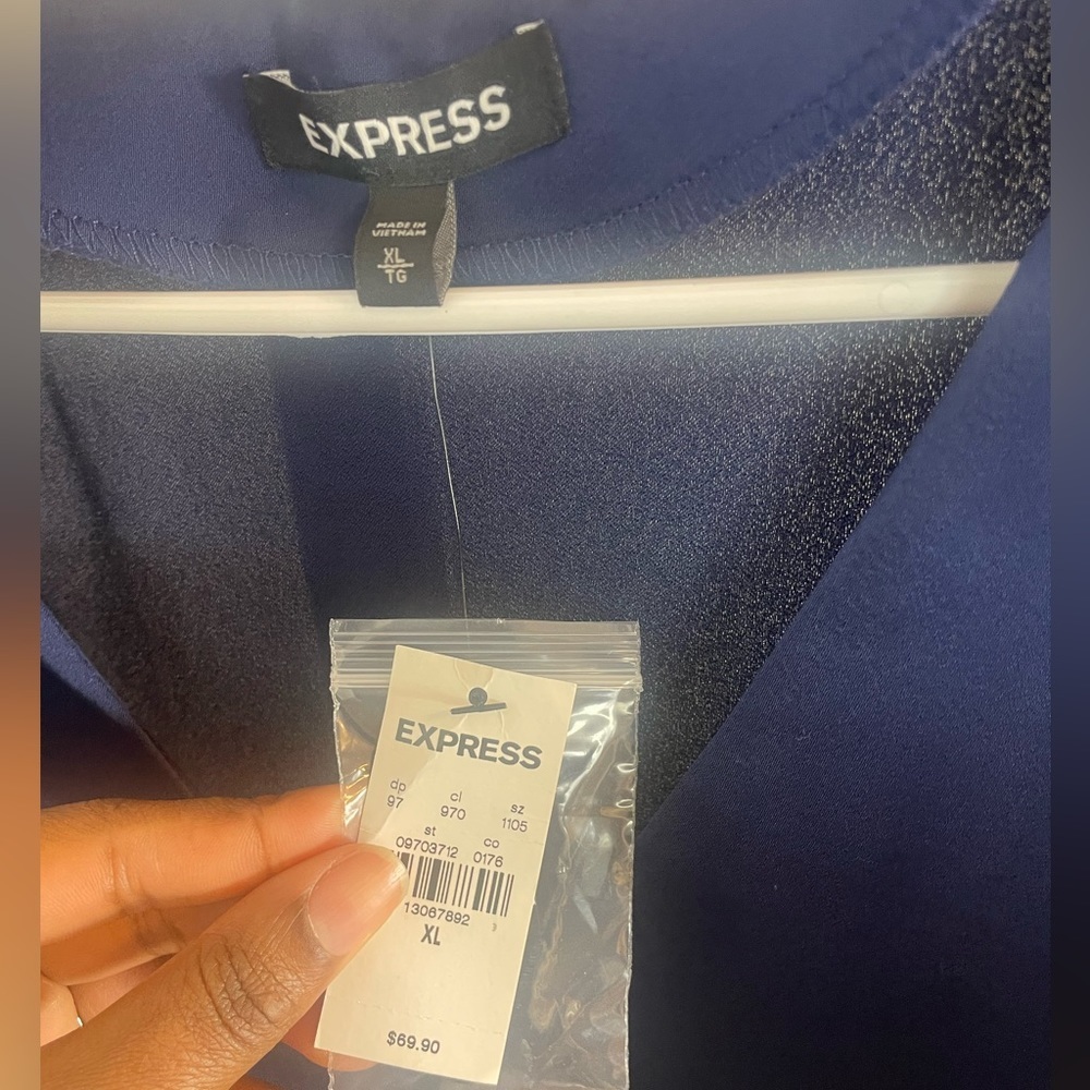 Express Navy Blouse - Picture 6 of 6